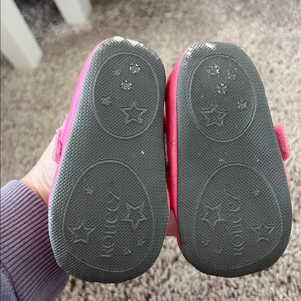 Robeez Pink Patent Leather Loafer Baby Walker Shoes